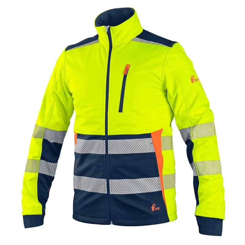 Bunda CXS BENSON Hi-Vis softshellov&aacute; reflexn&aacute; žlto-čierna 5XL