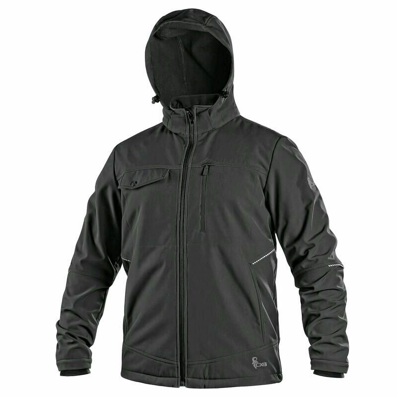 Bunda CXS STRETCH softshellov&aacute; čierna 4XL