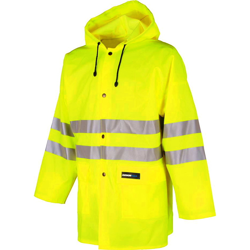 Bunda do dažďa ARDON AQUA reflexn&aacute; žlt&aacute; M