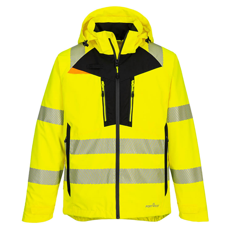 Bunda do dažďa DX462 Hi-Vis reflexn&aacute; žlt&aacute; 4XL