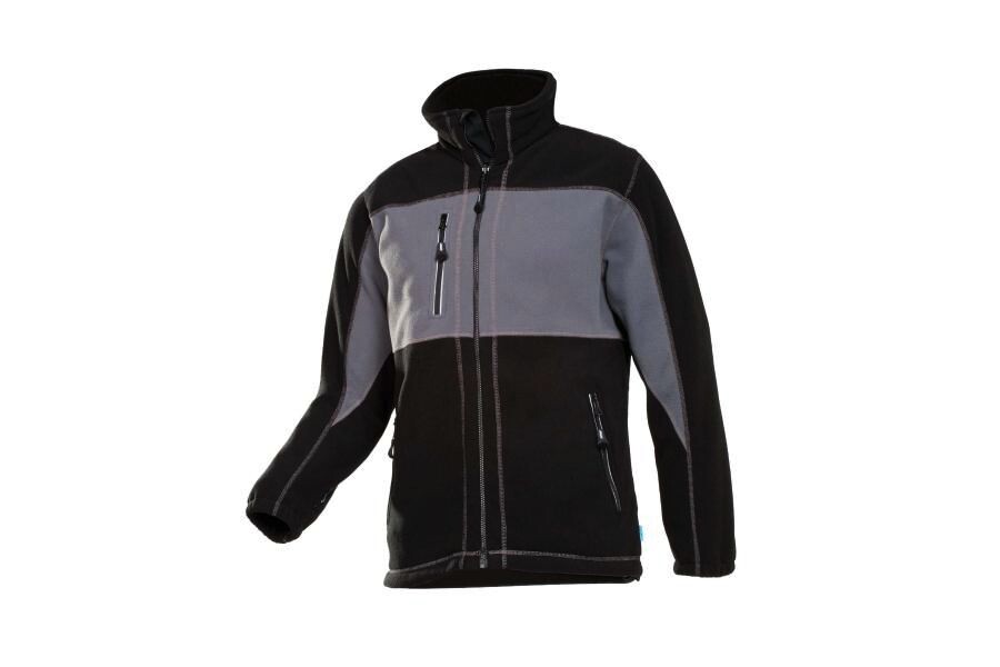 Bunda DURANGO fleecov&aacute; sivo-čierna M