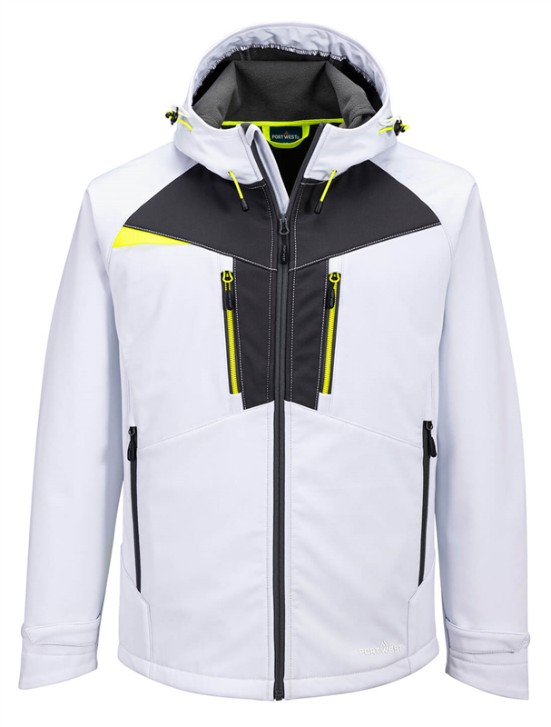 Bunda DX474 Hooded softshellov&aacute; biela XL