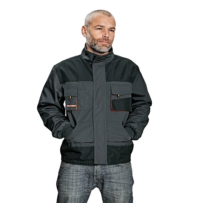 Bunda EMERTON WINTER zateplen&aacute; čierno-oranžov&aacute; č.60