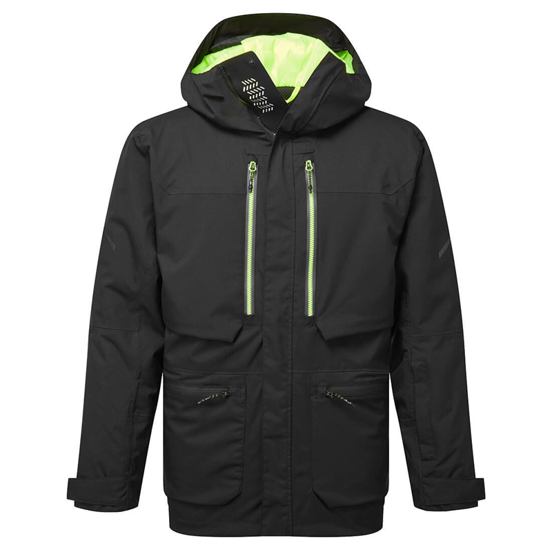 Bunda EV461 EV4 PARKA zateplen&aacute; predĺžen&aacute; (194 cm) čierna XL