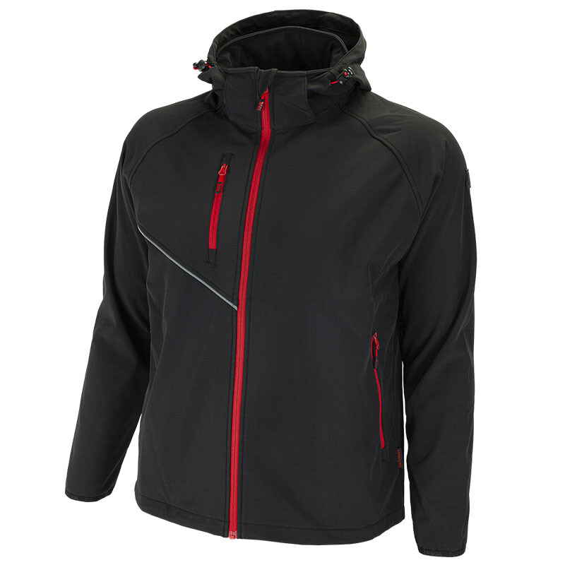 Bunda FORCE JACKET BLACK/RED čierna XL (56-58)