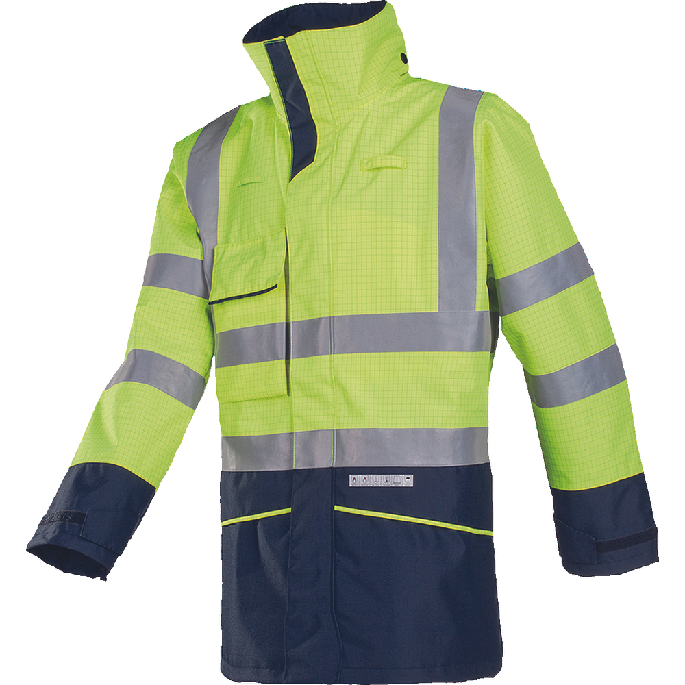 Bunda HEDLAND HV reflexn&aacute; žlto-tm.modr&aacute; M