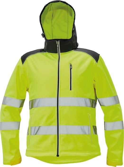 Bunda KNOXFIELD Hi-Vis softshellov&aacute; žlt&aacute; XS