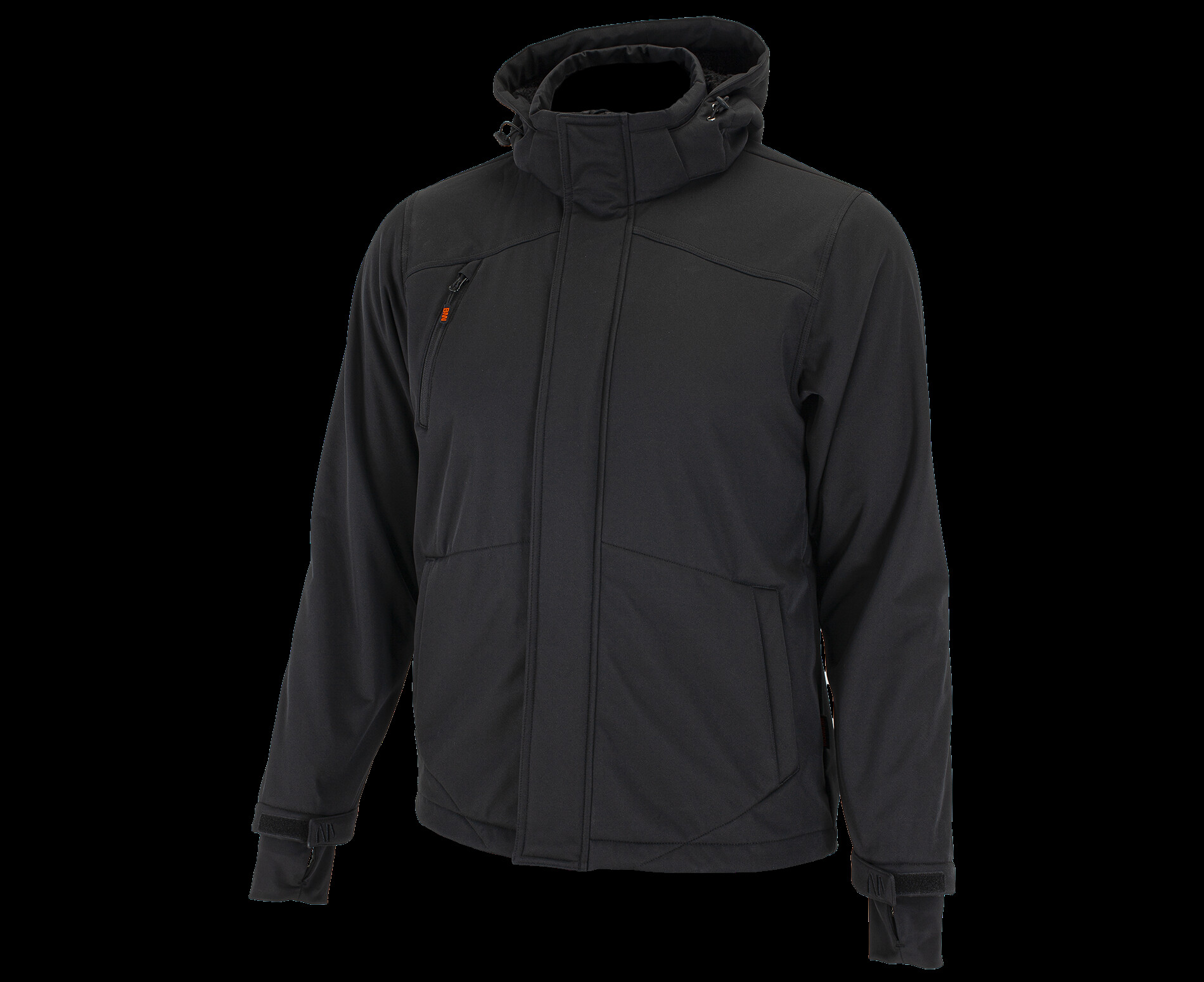 Bunda MERITON softshellov&aacute; čierna (č.56-58) XL 