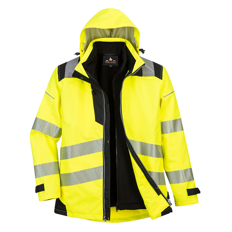 Bunda PW365 PW3 Hi-Vis 3v1 reflexná žlto-čierna 3XL