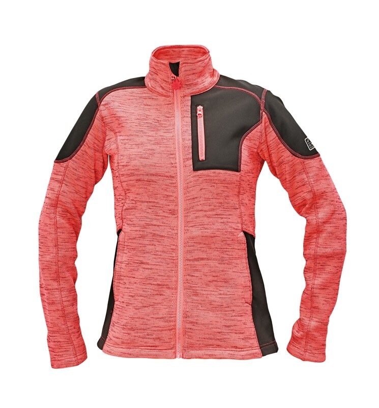 Bunda TAMBO LADY pleten&aacute; d&aacute;mska ružov&aacute; XXL