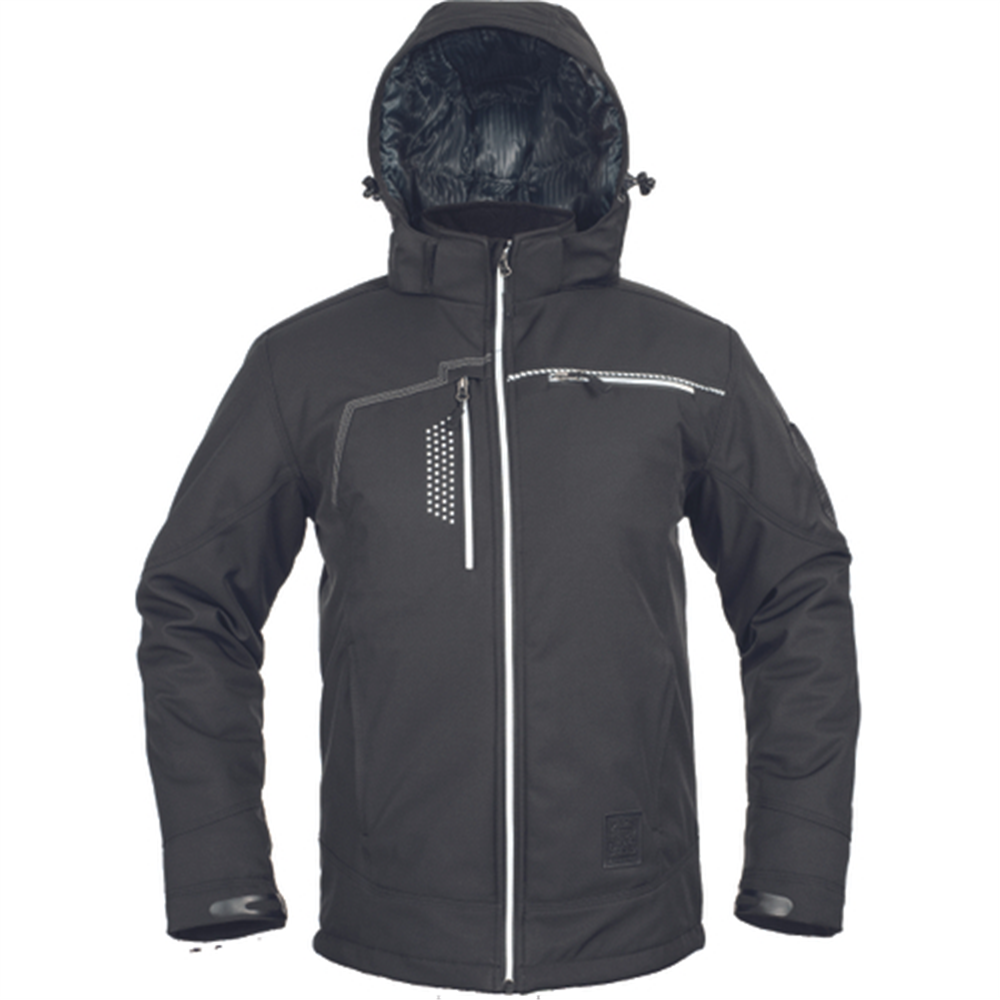 Bunda TAURUS softshellov&aacute; zateplen&aacute; čierna S