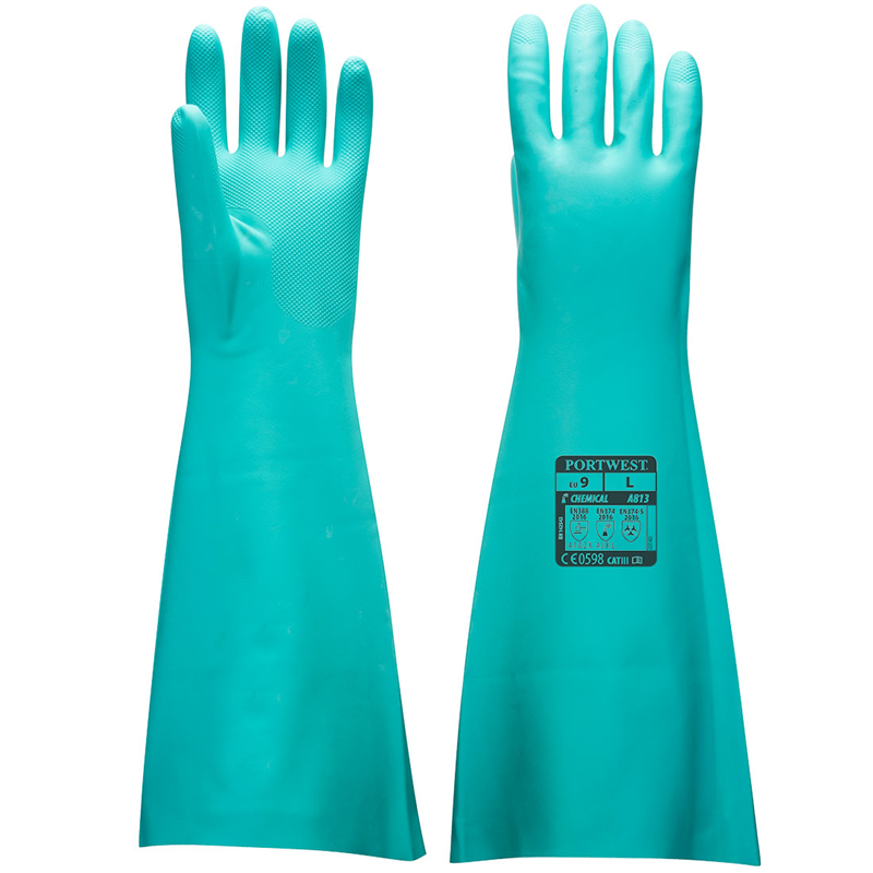 Chemické rukavice A813 nitrilové predĺžené 48 cm Chemické rukavice A813 nitrilové predĺžené 48 cm