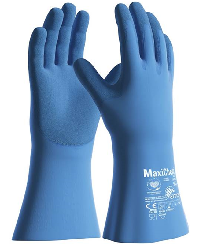 Chemické rukavice ATG MaxiChem Cut 76-733 s TRItech máčané v latexe