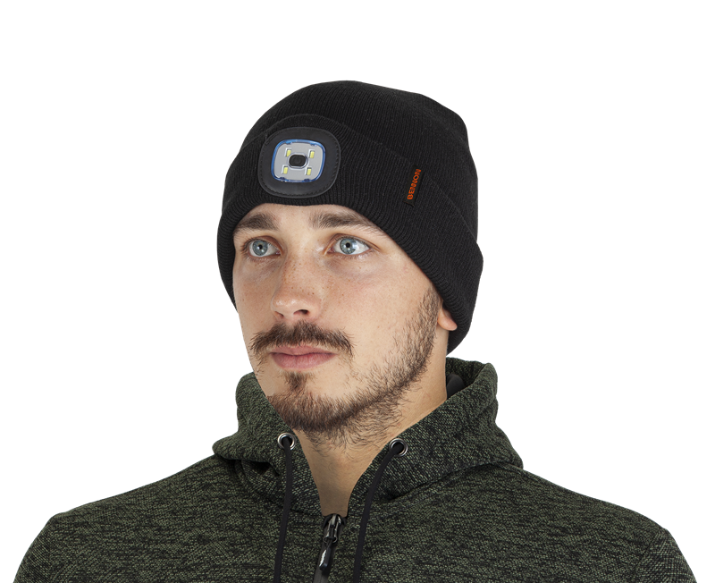 Čiapka BENNON LUMOS USB LED čierna 