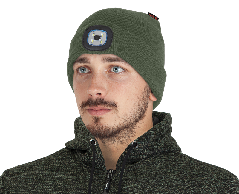 Čiapka BENNON LUMOS USB LED zelen&aacute; 