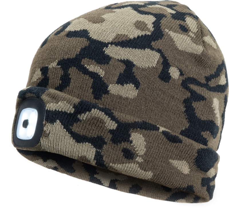 Čiapka DEEL LED s lampou hned&aacute; camouflage uni