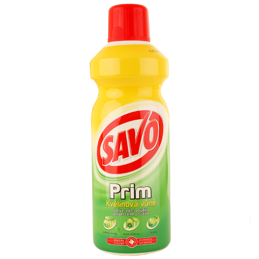 Čistiaci prostriedok SAVO PRIM dezinfekčný 1 l Čistiaci prostriedok SAVO PRIM dezinfekčný 1 l