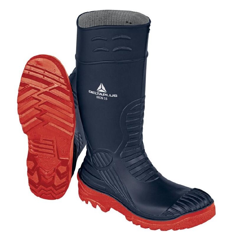 Čižmy IRON S5 SRC tmavomodro-červen&eacute; č.44