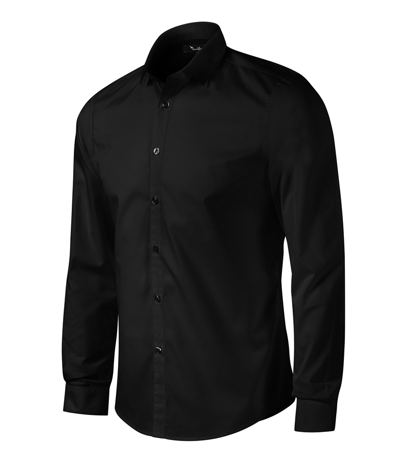 Košeľa Malfini DYNAMIC 105g dlhý rukáv pánska čierna XL