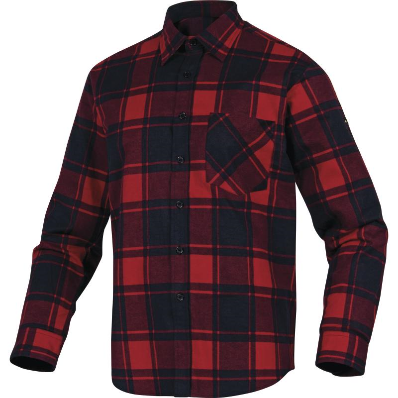 Košeľa RUBY flanelová červená-čierna XL 