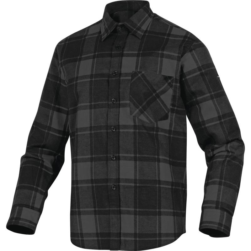 Košeľa RUBY flanelová sivá-čierna XL 