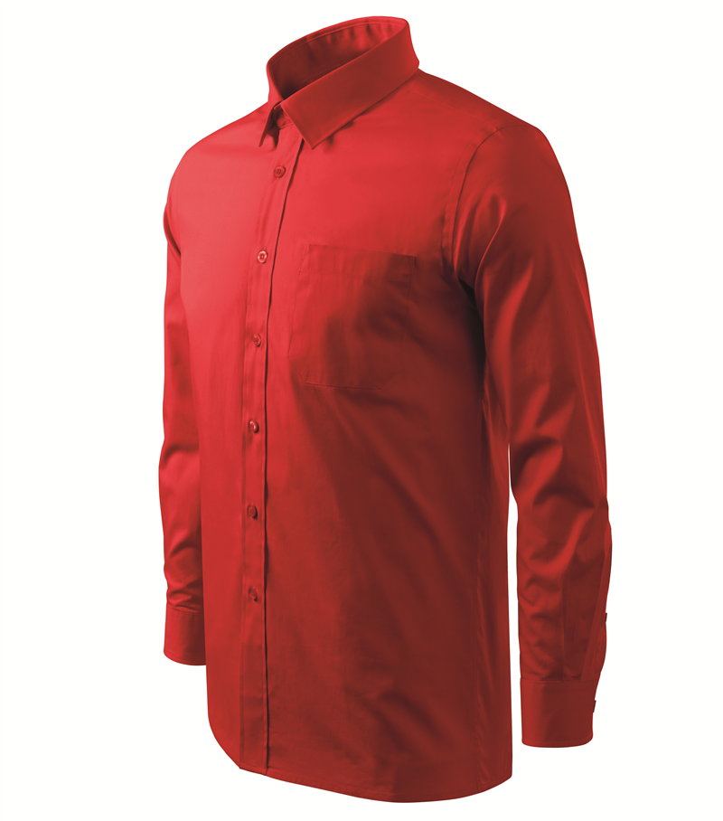 Košeľa SHIRT/STYLE 125g dlhý rukáv pánska červená L