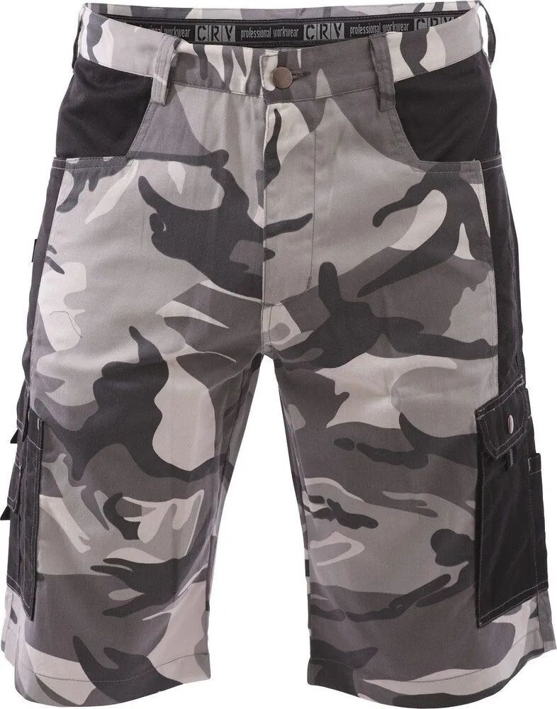 Kraťasy CRAMBE camouflage siv&aacute; M