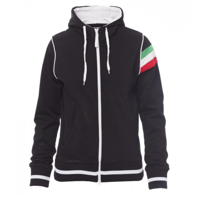 Mikina KANSAS d&aacute;mska čierno-biela (black-white) L