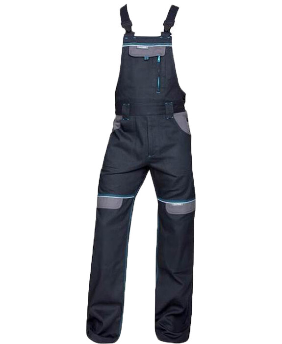 Montérkové nohavice COOL TREND s náprsenkou skrátené (170 cm)
