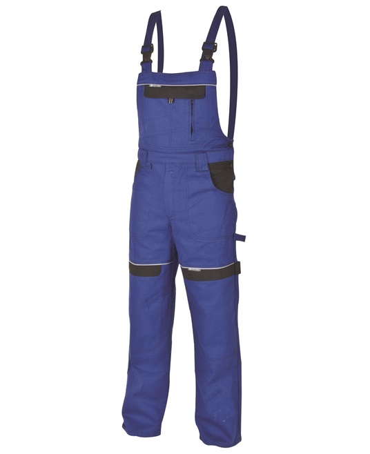Nohavice COOL TREND s náprsenkou skrátené (170 cm) modré č.46