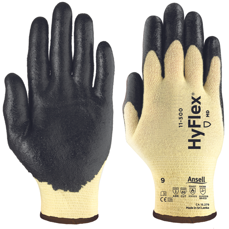 Neporezn&eacute; rukavice ANSELL 11-500 HyFlex m&aacute;čan&eacute; v nitrile