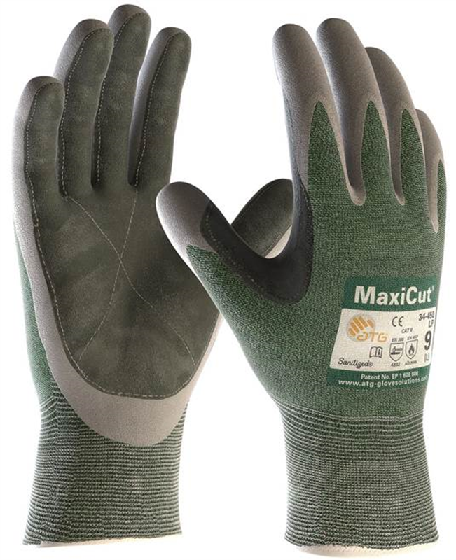 Neporezné rukavice ATG MaxiCut 34-450 LP máčané v nitrile