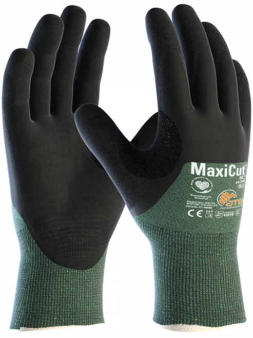 Neporezné rukavice ATG MaxiCut OIL 44-305 máčané v nitrilovej pene