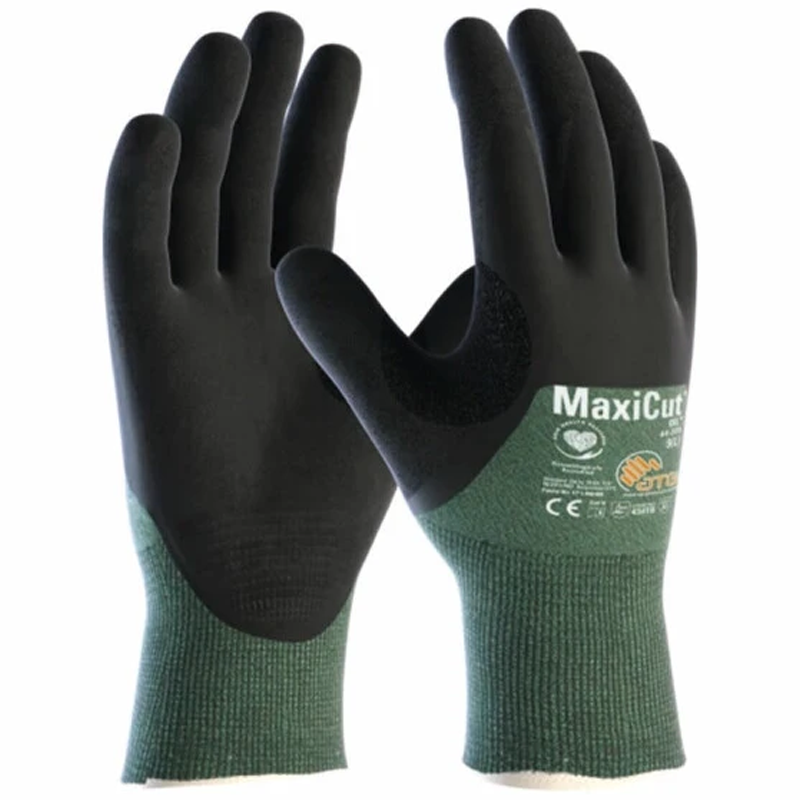 Neporezn&eacute; rukavice ATG MaxiCut OIL 44-305 m&aacute;čan&eacute; v nitrilovej pene (balen&eacute;)