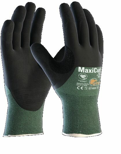 Neporezné rukavice ATG MaxiCut OIL 44-505 máčané v nitrilovej pene