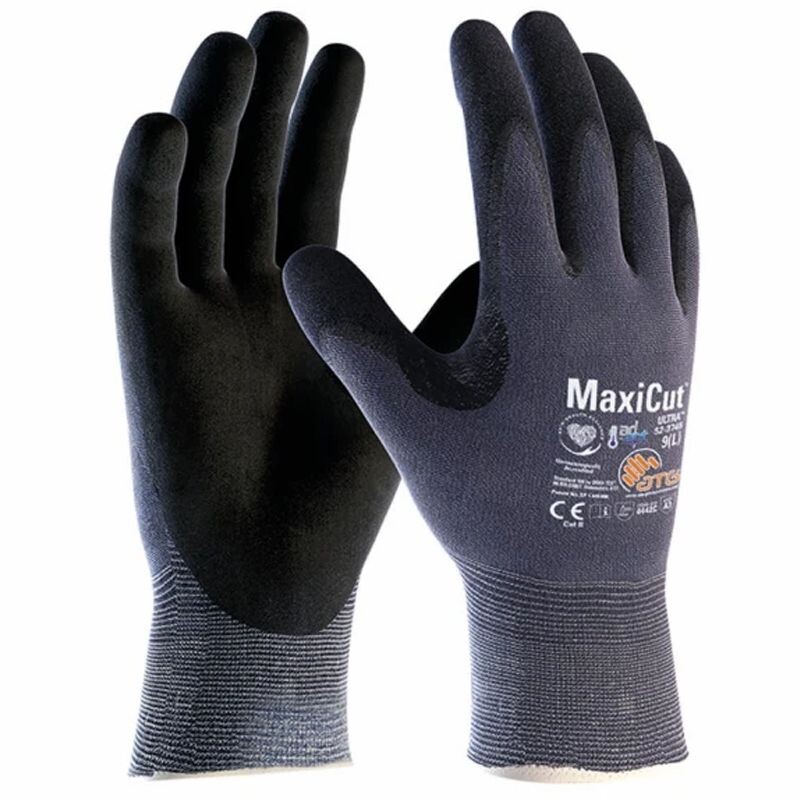 Neporezn&eacute; rukavice ATG MAXICUT ULTRA 52-3745 AD-APT m&aacute;čan&eacute; v nitrilovej pene