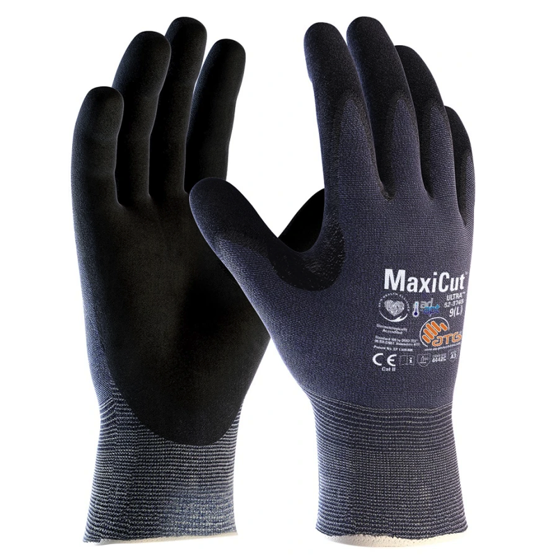 Neporezn&eacute; rukavice ATG MAXICUT ULTRA 52-3745 AD-APT m&aacute;čan&eacute; v nitrilovej pene (s blistrom)