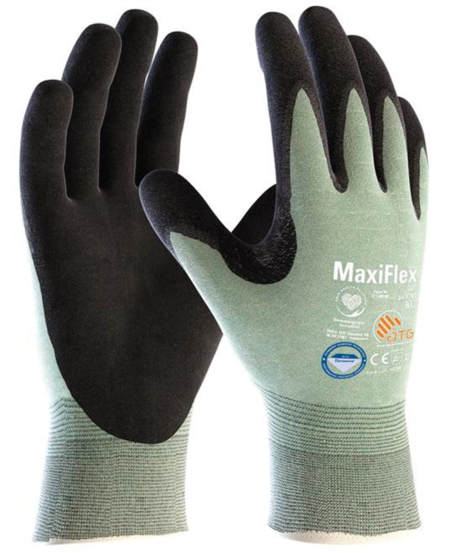 Neporezné rukavice ATG MaxiFlex CUT 34-6743 máčané v nitrile