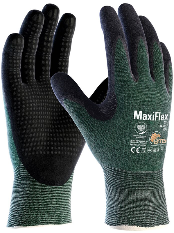 Neporezné rukavice ATG MaxiFlex CUT 34-8443V máčané v nitrile (balené)