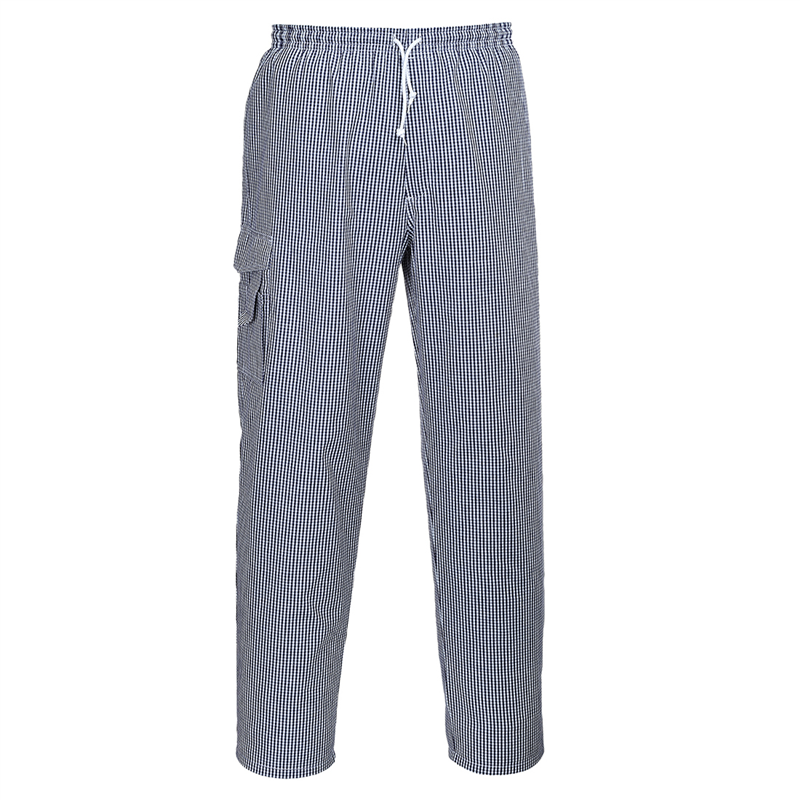Nohavice C078 Chcester pepito modro-biela XS