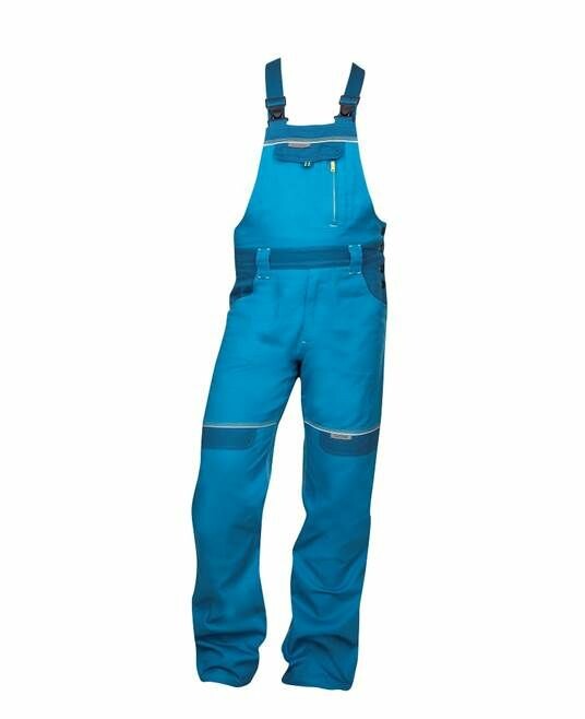 Nohavice COOL TREND s náprsenkou stredne modré č.50