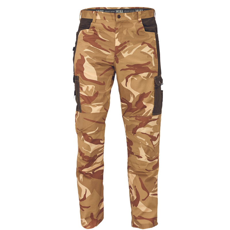 Nohavice CRAMBE do p&aacute;sa camouflage bežov&aacute; M