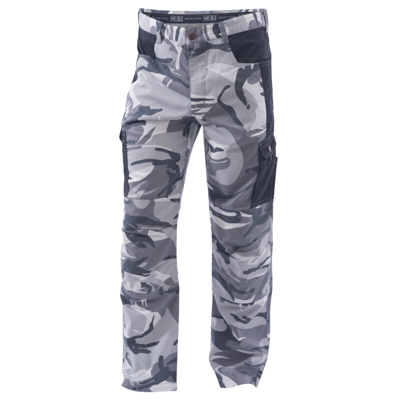 Nohavice CRAMBE do p&aacute;sa camouflage siv&aacute; L