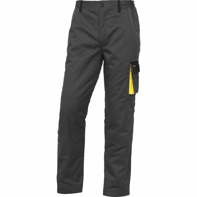 Nohavice D-MACH do pása zimné sivo-žlté XL