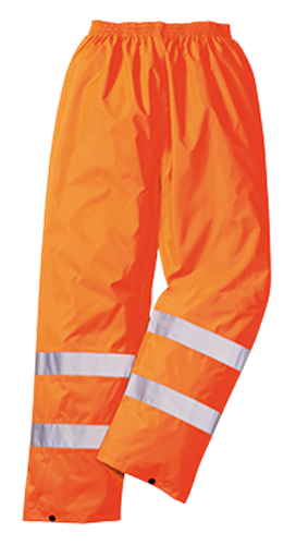 Nohavice do dažďa H441 190T Hi-Vis reflexná oranžová 4XL