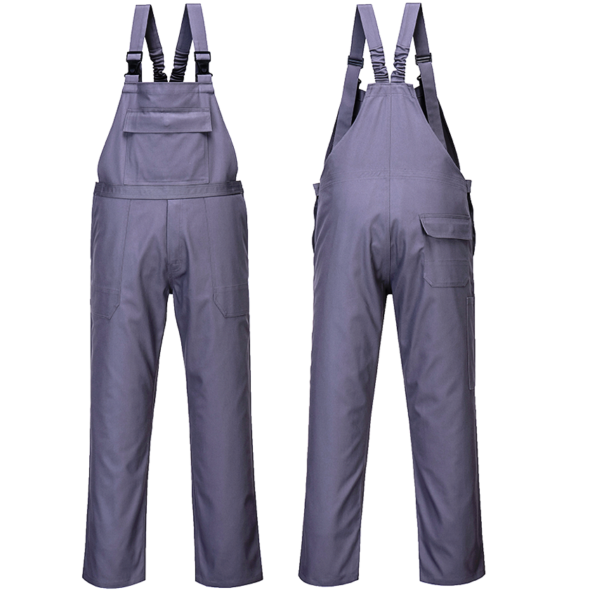 Nohavice FR37 BIZFLAME PRO s náprsenkou sivé XL