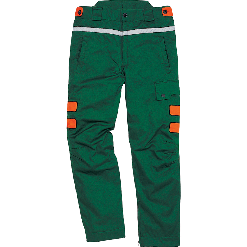 Nohavice MELEZE 3 do pása pilčícke zeleno-oranžové XL