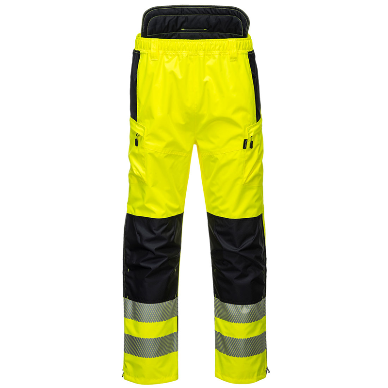 Nohavice PW342 PW3 Hi-Vis vodeodolné reflexná žlto-čierna 3XL