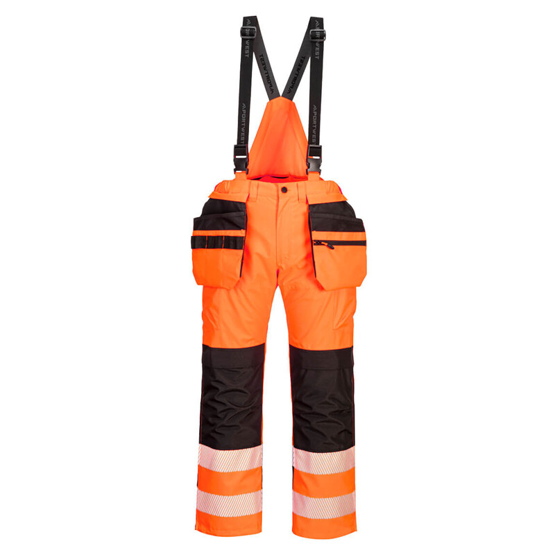 Nohavice PW356 PW3 Hi-Vis s náprsenkou