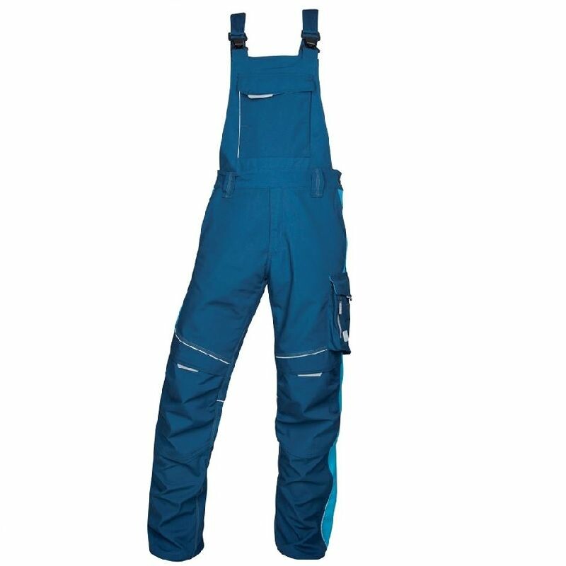 Nohavice URBAN s náprsenkou modrá č.46
